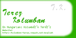 terez kolumban business card